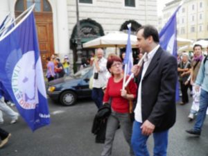 Antonello De Pierro a una manifestazione dell'Italia dei Diritti